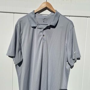 Men Size XXL Gray Dri Fit Polo Nike